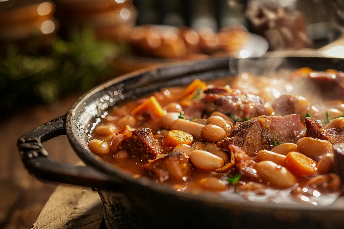 Enolončnica s svinjino in fižolom
