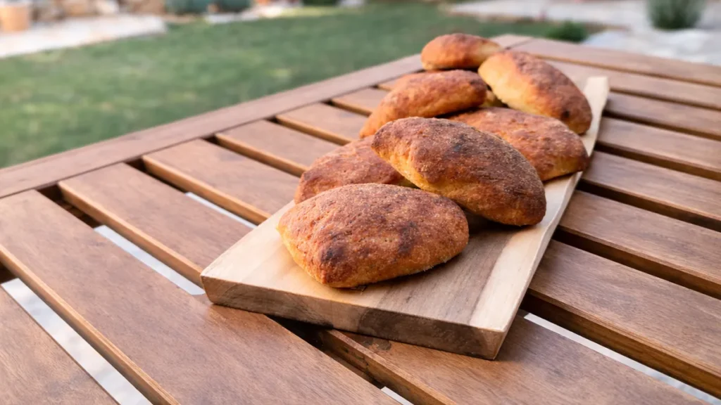 Brezglutenske ciabatte na leseni deski